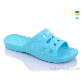 Фотография Шлепки женские облегченные Лето Прогресс Ж112 бирюза (8 пар р.36-41) "Progress" недорого оптом от прямого поставщика