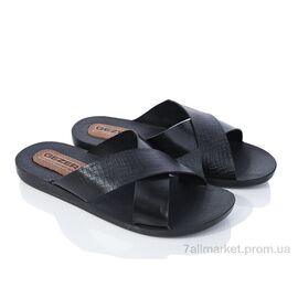 Шльопанці чоловічі пляжні Літо QN002 black (6 пар р.40-44) "Soylu" недорого оптом від прямого постачальника