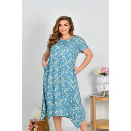 Фотография Платье летнее женское 1020 l.blue р.52-58 "Iren Veles" недорого оптом от прямого поставщика