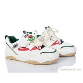 Кросівки дитячі модні Весна/осінь G41(Z1971) white-green (5 пар р.32-37) "Violeta" недорого оптом від прямого постачальника