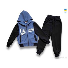 Спортивний костюм дитячий Весна/осінь 2301 black-blue (104-128) (5 шт. р.сіткаS-2XL) "LiMa" недорого оптом від прямого постачальника