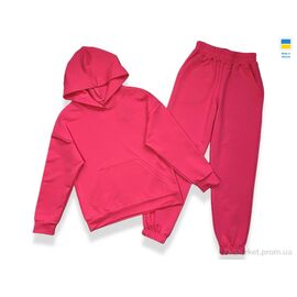 Спортивний костюм дитячий Весна/осінь 2446 фуксія (128-152) (5 шт. р.сіткаS-2XL) "LiMa" недорого оптом від прямого постачальника