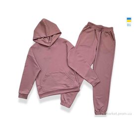 Спортивний костюм дитячий Весна/осінь 2446 т.рожевий (128-152) (5 шт. р.сіткаS-2XL) "LiMa" недорого оптом від прямого постачальника