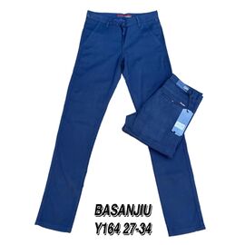 Чоловічі брюки Y164 blue р.27-34 "God Baron" недорого оптом від прямого постачальника