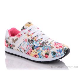 Фотография Кроссовки женские модные Весна/осень BK65 белый (12 пар р.36-41) "LiBang" недорого оптом от прямого поставщика