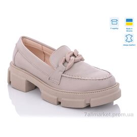 Фотография Туфли женские стильные Весна/осень 207 бежевый (6 пар р.36-41) "Mona Lisa" недорого оптом от прямого поставщика