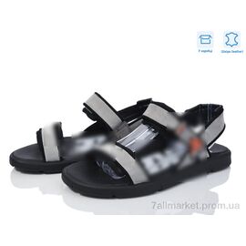 Сандалії чоловічі літні Літо N1 сірий (8 пар р.40-45) "Cross-shop" недорого оптом від прямого постачальника