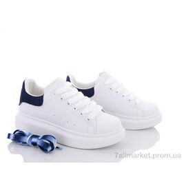 Фотография Кроссовки женские модные Весна/осень 20-657 white-blue (8 пар р.36-40) "Violeta" недорого оптом от прямого поставщика