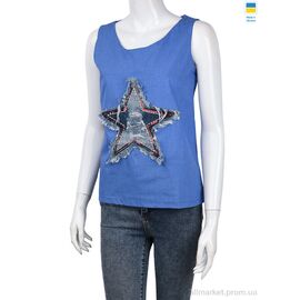 Майка жіноча Літо 102 blue (3 шт. р.сіткаS-L) "Textile" недорого оптом від прямого постачальника