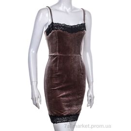 Фотография Платье женское Лето 972 brown (2 шт. р.сетка 34-36) "Vande Grouff" недорого оптом от прямого поставщика