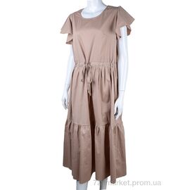 Плаття жіноче Літо 1025 beige (3 шт. р.сітка38-42) "Vande Grouff" недорого оптом від прямого постачальника