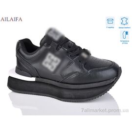 Кросівки жіночі модні Весна/осінь 8812 black (8 пар р.36-41) "Ailaifa" недорого оптом від прямого постачальника