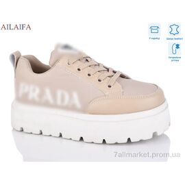 Фотография Кроссовки женские модные Весна/осень 6018 apricot (8 пар р.36-41) "Ailaifa" недорого оптом от прямого поставщика