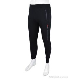 Спортивні штани чоловічі Весна/осінь 1880 black (5 шт. р.сіткаS-2XL) "Red Hat" недорого оптом від прямого постачальника