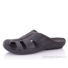 Шльопанці чоловічі пляжні Літо 27 черный (12 пар р.41-46) "RGP" недорого оптом від прямого постачальника