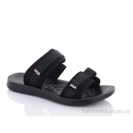 Фотография Шлепки мужские пляжные Лето А8-1 black (8 пар р.40-45) "RGP" недорого оптом от прямого поставщика