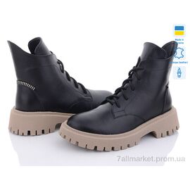 Фотография Ботинки женские стильные Весна/осень 07066-4б чорний (6 пар р.36-40) "A.N.I.One" недорого оптом от прямого поставщика