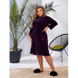 Фотография Халат женский AL6 navy р.XL-3XL "Alberk" недорого оптом от прямого поставщика