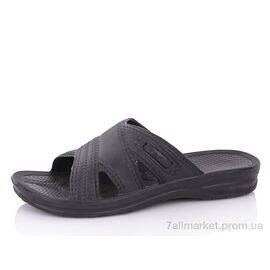 Фотография Шлепки мужские пляжные Лето 54 черный (12 пар р.41-46) "RGP" недорого оптом от прямого поставщика