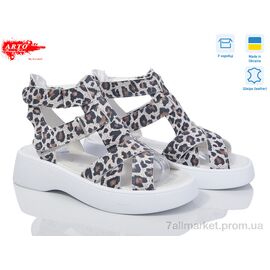Босоніжки жіночі літні Літо 175 білий-леопард (8 пар р.36-40) "ARTO" недорого оптом від прямого постачальника