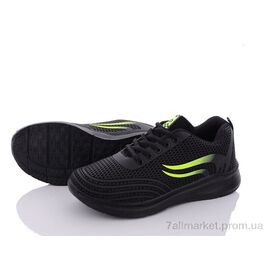 Фотография Кроссовки мужские модные Весна/осень M203 black-green (8 пар р.41-46) "LQD" недорого оптом от прямого поставщика