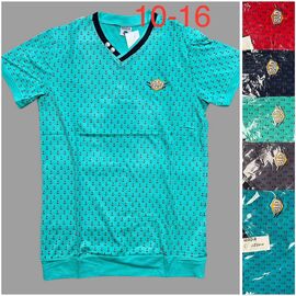 Фотография Футболка детская на мальчика 10-16 mix р.10-16 "SHELLY" недорого оптом от прямого поставщика