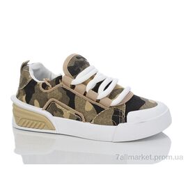 Кеди жіночі стильні Весна/осінь 143-43 black-khaki (8 пар р.36-41) "Violeta" недорого оптом від прямого постачальника