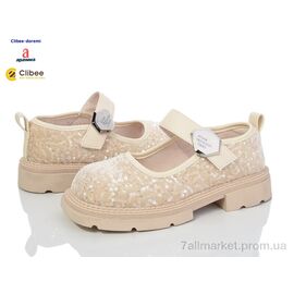 Туфлі дитячі зручні Весна/осінь A5351 beige (7 пар р.31-37) "Clibee-Doremi" недорого оптом від прямого постачальника