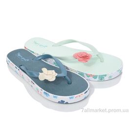 Фотография Шлепки женские облегченные Лето B1446 mix (24 пар р.36-41) "Цветик" недорого оптом от прямого поставщика