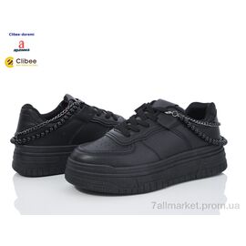 Кросівки жіночі модні Весна/осінь YF347 black (8 пар р.36-41) "Clibee-Doremi" недорого оптом від прямого постачальника