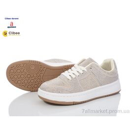 Кросівки жіночі модні Весна/осінь YF487 beige (8 пар р.36-41) "Clibee-Doremi" недорого оптом від прямого постачальника