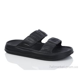 Шльопанці жіночі полегшені Літо 620 чорний (5 пар р.36-41) "Inblue" недорого оптом від прямого постачальника