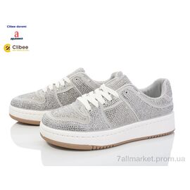 Кросівки жіночі модні Весна/осінь YF487P-1 grey (8 пар р.36-41) "Clibee-Doremi" недорого оптом від прямого постачальника