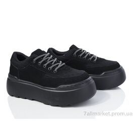 Кросівки жіночі модні Весна/осінь 197-178 black (8 пар р.36-41) "Violeta" недорого оптом від прямого постачальника