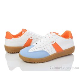 Кросівки жіночі модні Весна/осінь 143-45 white-blue (8 пар р.36-41) "Violeta" недорого оптом від прямого постачальника