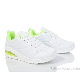 Кросівки жіночі модні Весна/осінь 20-1031-2 white-green (8 пар р.36-41) "Violeta" недорого оптом від прямого постачальника