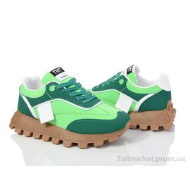Фотография Кроссовки женские модные Весна/осень 176-36 green (8 пар р.36-41) "Violeta" недорого оптом от прямого поставщика