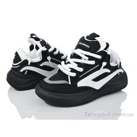 Кросівки жіночі модні Весна/осінь 136-27 black-white (8 пар р.36-41) "Violeta" недорого оптом від прямого постачальника