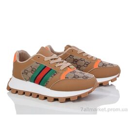 Кросівки жіночі модні Весна/осінь HD12(143-44) khaki (8 пар р.36-41) "Violeta" недорого оптом від прямого постачальника