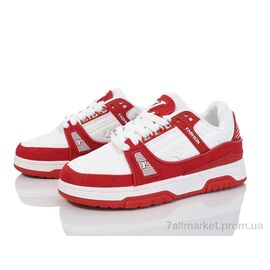 Кросівки жіночі модні Весна/осінь HD37(149-20) white-red (8 пар р.36-41) "Violeta" недорого оптом від прямого постачальника