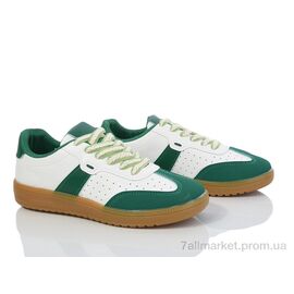 Кросівки жіночі модні Весна/осінь 143-45 white-green (8 пар р.36-41) "Violeta" недорого оптом від прямого постачальника