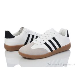 Кросівки жіночі модні Весна/осінь HD17(182-42) whte-black (8 пар р.36-41) "Violeta" недорого оптом від прямого постачальника