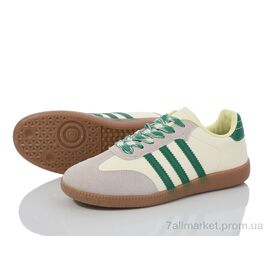 Кросівки жіночі модні Весна/осінь HD17(182-42) beige-green (8 пар р.36-41) "Violeta" недорого оптом від прямого постачальника