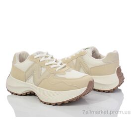 Кросівки жіночі модні Весна/осінь HD45(136-32)-1 beige (8 пар р.36-41) "Violeta" недорого оптом від прямого постачальника