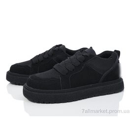 Кросівки жіночі модні Весна/осінь HD10(197-177) black (8 пар р.36-40) "Violeta" недорого оптом від прямого постачальника