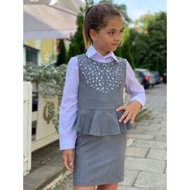 Фотография Сарафан детский лёгкий на девочку 655 grey р.128-146 "Marimaks" недорого оптом от прямого поставщика