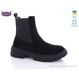 Черевики жіночі стильні Весна/осінь 361 черний замш байка (6 пар р.36-40) "Garti" недорого оптом від прямого постачальника
