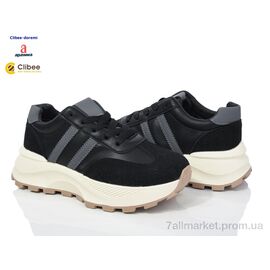 Кросівки жіночі модні Весна/осінь YF598P black (8 пар р.36-41) "Clibee-Doremi" недорого оптом від прямого постачальника