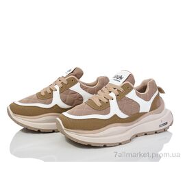 Кросівки жіночі модні Весна/осінь 136-35-7 brown (8 пар р.36-41) "Violeta" недорого оптом від прямого постачальника