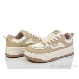 Кросівки жіночі модні Весна/осінь 176-45 beige (8 пар р.36-40) "Violeta" недорого оптом від прямого постачальника